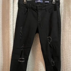 Black Distressed Hollister Jeans